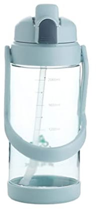 WWAGO Sportflasche Trinkflasche 2L Große Kapazität Wasserflasche mit Strohhalm Outdoor Sports Wasserflaschen for Mädchen Jungen Tragbare Schule Trinkflasche Wasserflasche Trinkflaschen Wasserflaschen