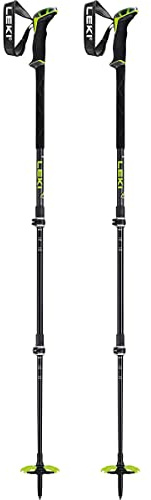 LEKI Guide 3 bastoni da Sci, Colore Nero/Giallo Fluo Antracite, 110-150 cm