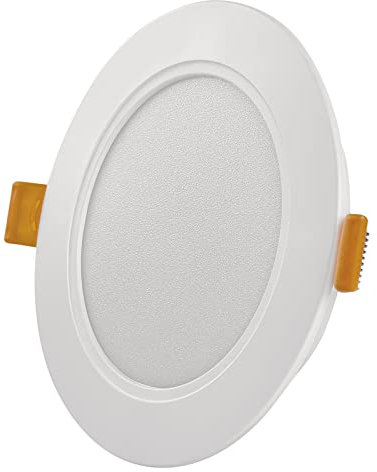 EMOS LED Panel 9W Round 900lm Ceiling Light Recessed Ceiling Light Diameter 12cm Neutral White 4000K with LED Driver Extra Flat Installation Depth 2.6cm White
