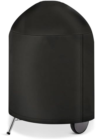 Holzkohle-Kugelgrill Grillabdeckung, für Weber Kettle 22 Zoll Holzkohlegrill, Heavy Duty Wasserdicht Outdoor Runde Smoker Abdeckung, Verblassen und UV-beständige Abdeckung