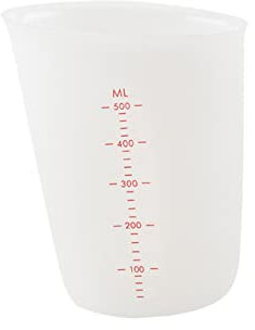 RORPOIR Tassenmessung in Skalenharz-mischbecher Wiederverwendbare Präzisionsschalen Skalierter Silikonbecher Messbecher Hinein Labor Messbecher Kleiner Messbecher Weiß Werkzeug Flüssig
