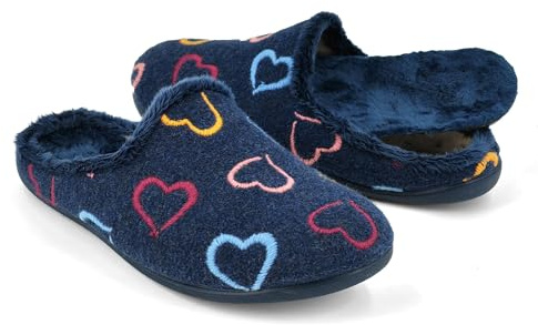 JOMIX Pantofole Donna Invernali con Plantare Estraibile Mule Morbide Foderate Peluche Calde Suola Antiscivolo Leggere per Casa Ciabatte Comode Idea Regalo Inverno per Lei