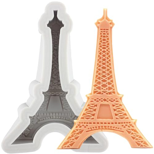 MINFEIDMS Paris Eiffelturm Silikonform Schokolade Fondant Formen für Kuchen Dekorieren Cupcake Topper Candy Paste Polymer Clay