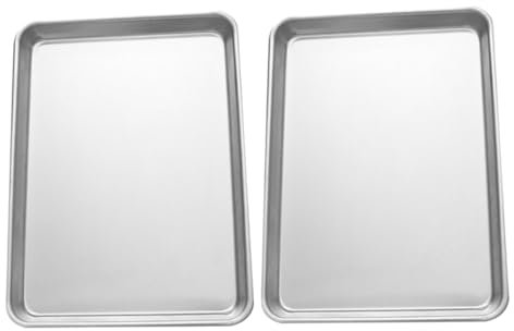 Alipis 2piezas Bandeja Para Hornear De Aluminio Molde Para Pasteles Antiadherente Para Panadería Herramienta Para Hornear