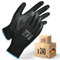 MK-Glove Arbeitshandschuhe aus Polyurethan Herren (12 Paar) - Präzision Handschuhe fur Mechaniker - Atmungsaktiv Schutzhandschuhe mit Gutes Gefühl - Montagehandschuhe Werkstatt - Größe 8-S