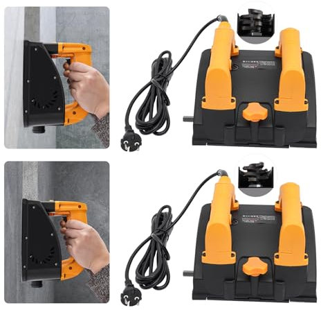 Mermajestic Fresa elettrica per calcestruzzo, 1200 W, 1000 – 4000 giri/min, fresatrice portatile con 26 lame, profondità 1-4 mm, larghezza 15 cm, piallatrice a rullo, profondità regolabile (B)