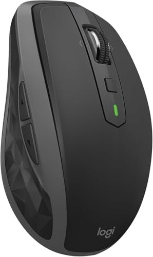 Logitech MX Anywhere 2S Bluetooth Edition Wireless Mouse - Use On Any Surface, Control Up to 3 Apple Mac and Windows Computers and Laptops