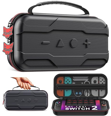 HASACOOL Carry Case for Nintendo Switch 2 Console(2025),Portable Travel Case,Protective Hard Shell Case with Storage for Console, Joy Cons, 20 Game Cards, Switch 2 Storage Bag Accessories
