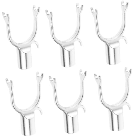 Toyvian Tuteurs en Métal Argenté Lot de 6, 19 Cm, Alliage Aluminium, Supports Branches Arbres Fruitiers pour Jardin et Verger, Résistants la Pression des Plantes