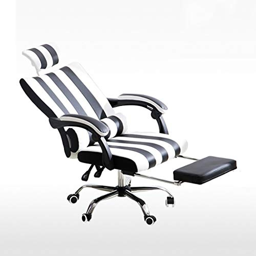 DUIRHNFV Office Swivel Chair, High Back Large Seat and Flip-Up Armrest Computer Desk Executive Chair with Lifting and Rotating Headrest (Color : B, Size : Without footrest)