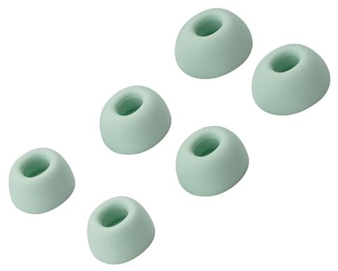 3 Pares de Almohadillas de Repuesto compatibles con Redmi Buds 6 Pro/Buds 5 Pro, Almohadillas de Silicona para Auriculares, Almohadillas para Auriculares, Tapones para los oídos (S/M/L) (Verde)