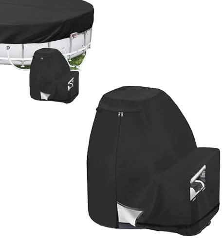CUVZORA Sandfilteranlage Pool Abdeckung, Pool Sandfilteranlage Abdeckung, Poolpumpenhäuschen, für Sandfilteranlage und Poolpumpe, UV-Beständigkeit, Abdichtung(70 x 65 x 55cm)