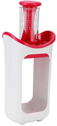 UPALDHOU La Estación de Compresión de Bolsas de Alimentos con Base No Deslizante, Pliegue de puré de Frutas Seguras y Fáciles de Usar para Niños, Incluye 10 Bolsas Desechables por Conveniencia (Rosa