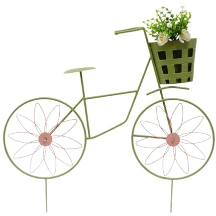 MagiDeal Portafiori a Forma di Bicicletta, Artigianato in Ferro battuto da Giardino, Elegante portapiante per Bicicletta Dipinto per Angolo Ufficio Soggiorno