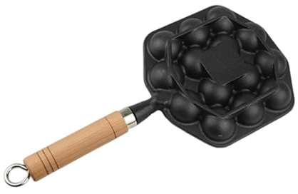 SAFIGLE Padella da Cucina in Ghisa Addensata Antiaderente senza Rivestimento 12 Cavità per Uova di Quaglia e Polpette, Forniture per Cucina per Piani Cottura a Induzione