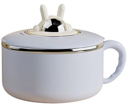 Generisch Ensaladera con tapa – 1,2 L para pasta y platos principales – Bandeja de grande de acero inoxidable – para sándwiches hogar cocina viajes oficina