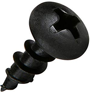 100 Pack Rok Hardware #8 x 1/2 (12.7mm) Deep Coarse Thread Phillips Pan Head Black Phosphate Wood Screws, Excellent in Particle Board, MDF, Plastic Composites, ROKS8X12PPCBP