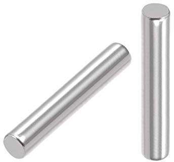 sourcing map 20 Stücke 2,5 mm x 18 mm Dübelstift Holz Etagenbett | 304 Edelstahl, Dübelstifte Regal Heringe Stützregale Silberton