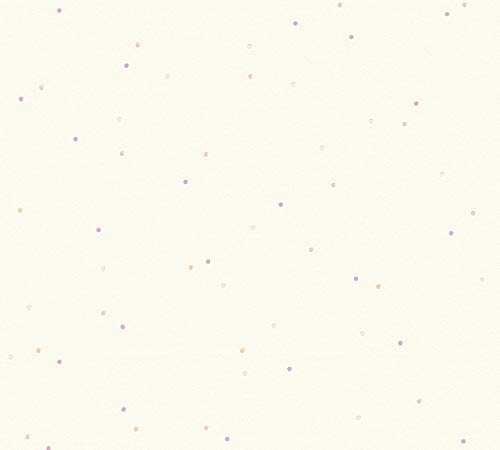 A.S. Création Vliestapete Boys & Girls 6 Tapete gepunktet 10,05 m x 0,53 m rosa weiß Made in Germany 219459 2194-59