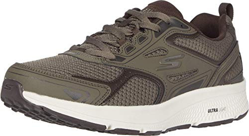 Skechers Go Run Consistent, Zapatillas de trail running Hombre, Brown Leather/Synthetic/Trim, 41 EU
