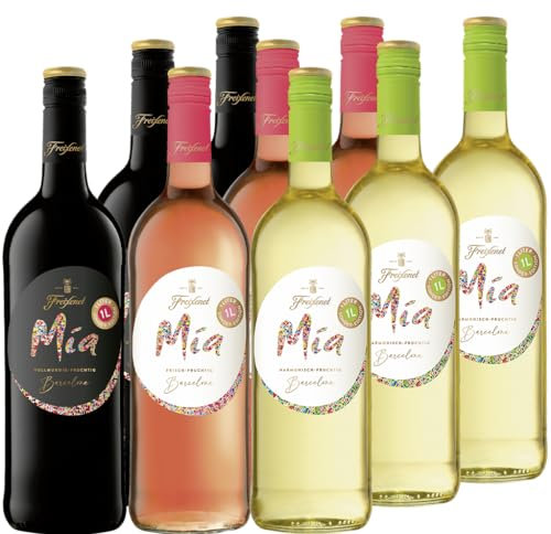 Mischpaket aus 9 Flaschen Freixenet Mia 1l Sonder-Edition (9 x 1l) - bestehend aus 3x 1l Mia Tinto, 3x 1l Mia Blanco und 3x 1l Mia Rosado