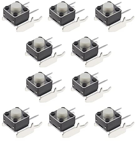 ECSiNG 10 st RB LB stötfångare brytarknapp ersättningsdel 6 x 6 x 5 mm kompatibel med Microsoft Xbox One Xbox 360-kontroll svart
