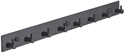 Brute Strength – Hakenleiste aus Edelstahl – 8 Haken · 53 cm | Edelstahl-Hakenleiste und Wandgarderobe für Bad, Flur und Garderobe; für Jacken, Hüte und Taschen, Montagematerial inklusive