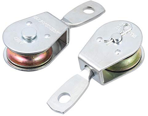VILLFUL 2 Pcs Feste Einzelne Flaschenzug Rad Pulley Kran Flaschenzug Lager Rad