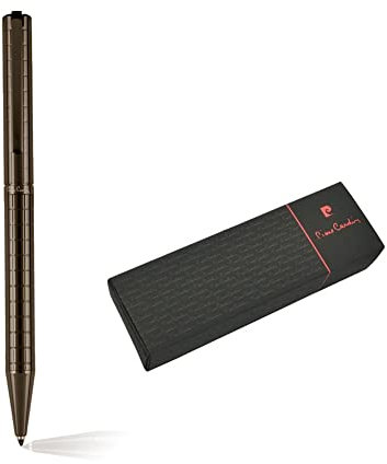 Pierre Cardin® ESPACE Kugelschreiber mit Gravur | Premium Stift Etui | blaue Mine | edel | personalisiertes Geschenk | Namen | graviert | Jahrestag | Geburtstag (Gunmetal)