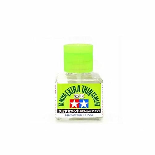 Tamiya 87182 Extra Thin Liquid Cement Adhesive Quick Set for Plastic Hobby Kits (40ml) - 87182