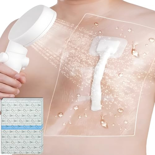 50 Pcs Waterproof Shower Protector Bandage 6x10 for Post Knee Replacement Hip Surgery Long Surgical Incision Larger Wounds Cover C-Section Transparent Film Clear Adhesive Dressing Bath Patch