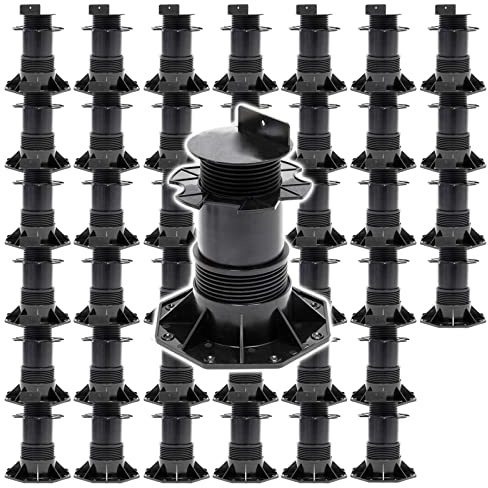 XPOtool Set 40x Stelzlager für Terrassen, 2700kg, 137-215mm, höhenverstellbare Stellfüße für Terrassendielen, Platten und Planken