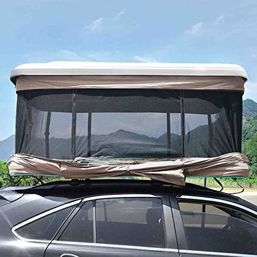 Dachzelt SUV Geländewagen Gerade unterstütztes Doppelschicht-Camping Selbstfahrendes Autozelt für Reisecamping (White Shell Grizzle)