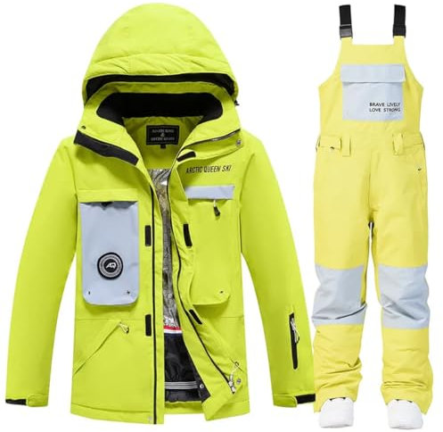 Hcclijo Männer Frau Berg Winddicht Skifahren Sets Sport Snowboard Anzüge Langlauf Ski Outfits Wasserdichte Kleidung as picture5 M