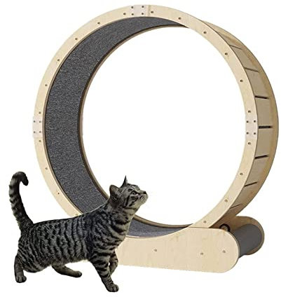 Hundelaufband Laufrad für Katzen, Laufband für Katzen, niedliche Katzenmöbel, Gerät zum Abnehmen, TPE, leise und geräuschlose Rollen für gesunde Katzen