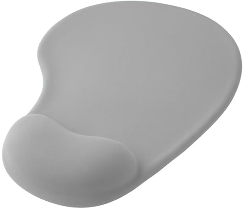 OcioDual Mauspad mit gelkissen Handgelenkauflage, Ergonomische Mousepad mit Handauflage, Mauspad Grau Mouse Pad Weicher Stoff mit Rutschfester Gummibasis für Laser und Optische Mäuse