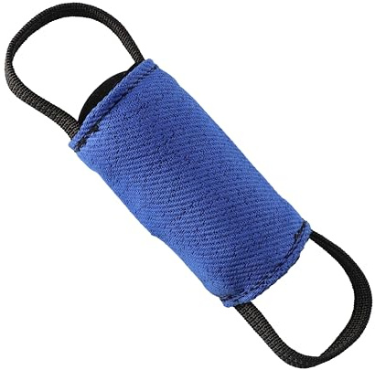 Dingo Gear Spielzeug Training Mini Walze aus Nylcot Hundesportarten Apportieren Ziehen Spielen 2 Griffe 15x6 cm Blau S02811