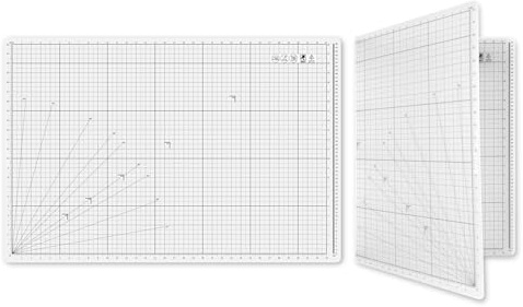 iMAT Flip Schneidematte Note A1 (Zoll-Version), 24 x 36 Zoll (60 x 90 cm), faltbar, ideal für Handwerk, Papierschneiden, große Leder- und Stoffprojekte, Skizzieren, Zeichnen (durchscheinend)