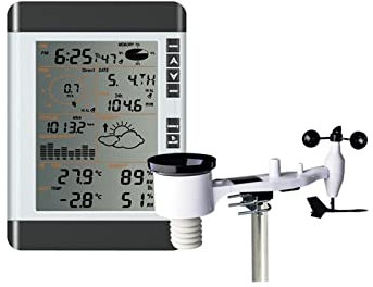 Stazione meteorologica con pluviometro Meteo Previsioni Meteo Piccola Casa Meteo Anemometro Anemometro Gauge di pioggia Termo-Igrometro Meteo Meteo Senza fili per interni ed esterni