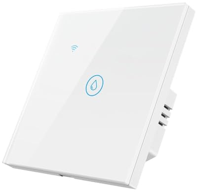 Homekit EU 20A interrupteur de chauffe-eau intelligent, panneau tactile en verre, fonctionne avec Apple Homekit, aucune ligne neutre nécessaire et ligne neutre nécessaire double Mode.