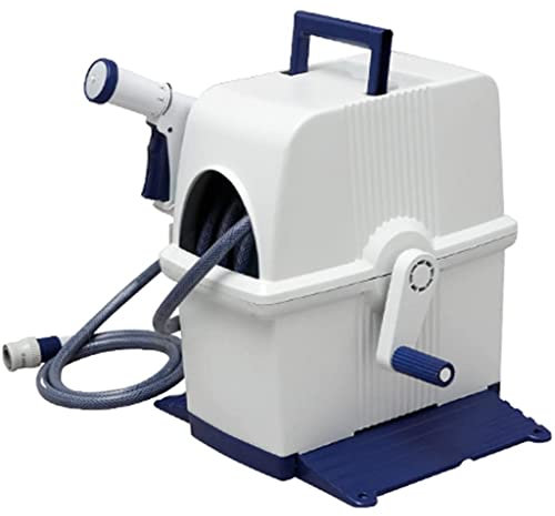 ISCBAFYX Gartenschlauchwagen Gartenschlauchtrommelwagen Multidirektionale Gartenschlauchtrommel, Wasserrohr-Aufbewahrungsregaltrommel, Gartenwerkzeugzubehör (Farbe: B, Größe: 30 m)