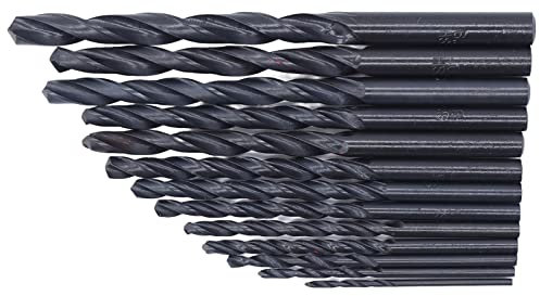 Brrnoo Set di Punte Elicoidali, Punte Trapano in Titanio HSS 13 Pezzi per Metallo, Legno, Plastica, Design a Rapido, Angolo del Bordo Esterno di 135°, Dotato di Scatola di Ferro,