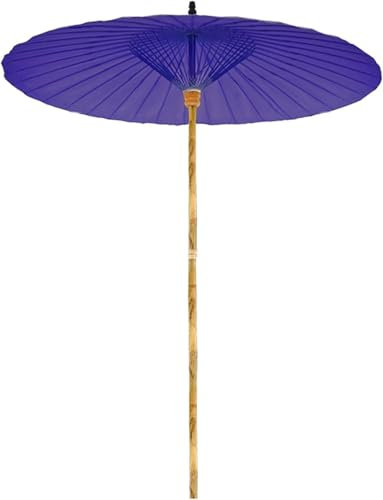 Parapluie de Style Chinois Shanghai 7 Pieds, Parasol de Jardin extérieur en Bambou, imperméable, Protection UV, Parasol Rond pour Piscine, terrasse, terrasse, Violet, 200 cm/6,6 Pieds