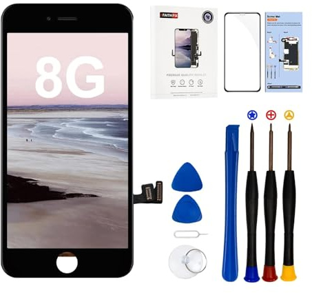 EFaith für iPhone 8 / SE 2020 Display LCD Full HD Touchscreen Schwarz | 4,7 Zoll Full HD LCD Touchscreen | Kompletter Ersatzbildschirm in Schwarz | Kompatibel mit iPhone 8 & SE 2020
