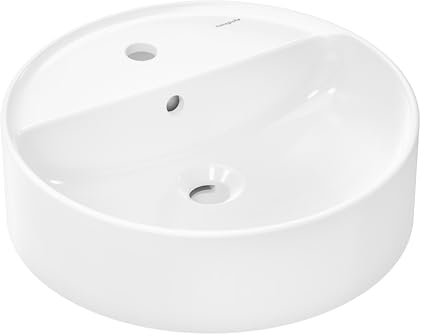 Hansgrohe Xuniva S Aufsatzwaschtisch, Smart Clean, mit Überlauf, 1 Hahnloch, 450x450mm, weiß, 61076450