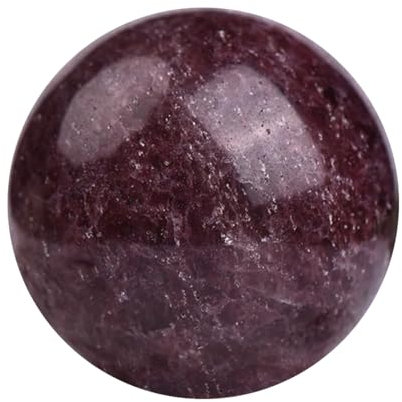 Queenbox Esfera de Piedra Pulida de 50-60 mm, Esfera de Piedra Natural, Bola de Cristal curativa para decoración del hogar y la Oficina, 06