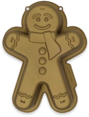 CÉCOA • Moule à Gâteau Noël • Bonhomme Pain d'Épices • 100% Silicone • Haute Qualité • Anti-Adhésif • Sans BPA • Cuisson Parfaite et Démoulage Facile