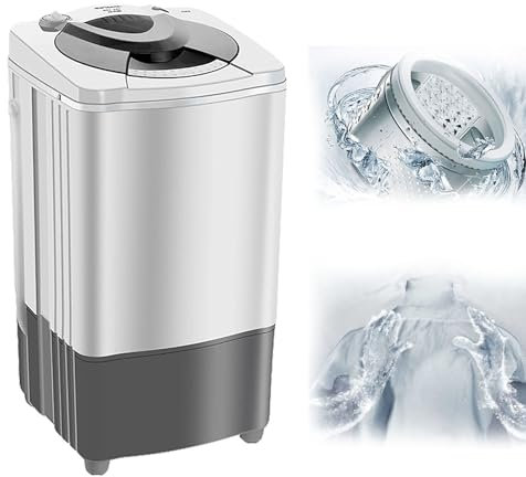 HEGGMKK Spin Dryer Machine, Energy/Power Saving Spinner, Blue Light +9.5kg+Stainless Steel Inner Cylinder,Drain Dryer, for Apartments, Dorms, RV, Boat,A