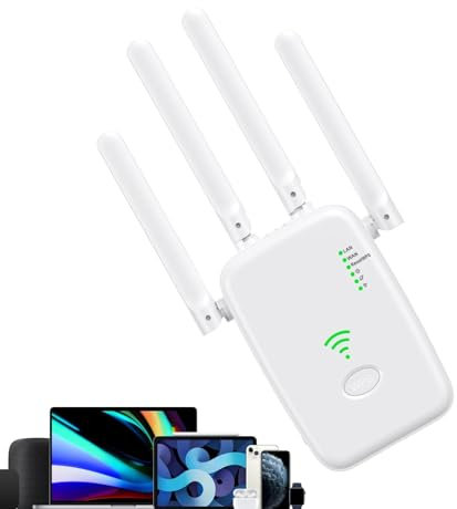 Fukamou Amplificatore Wi-Fi, Amplificatore Di Segnale Per Estensori Wi-Fi Per La Casa, Router Wi-Fi, Router Potenziatore Di Rete Amplificatore Di Segnale WiFi Extender 300Mbps Per Smartphone Domestici