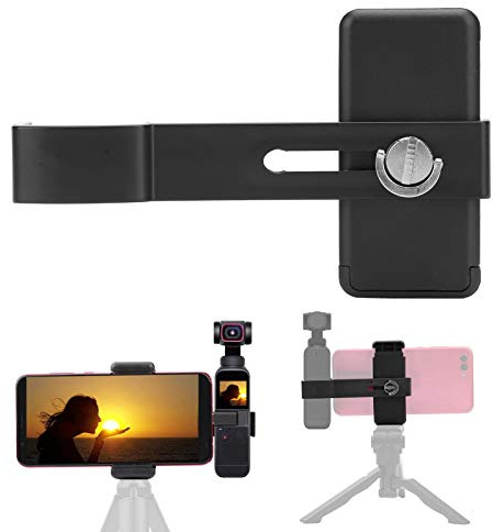 Agatige Mobile Phone Clip Bracket, Smartphone Holder Camera Holder Vertical and Horizontal Tripod Mount Adapter Photography Accessories for OSMO POCKET 2